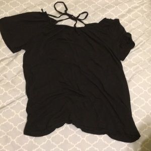 This is a black T-shirt.